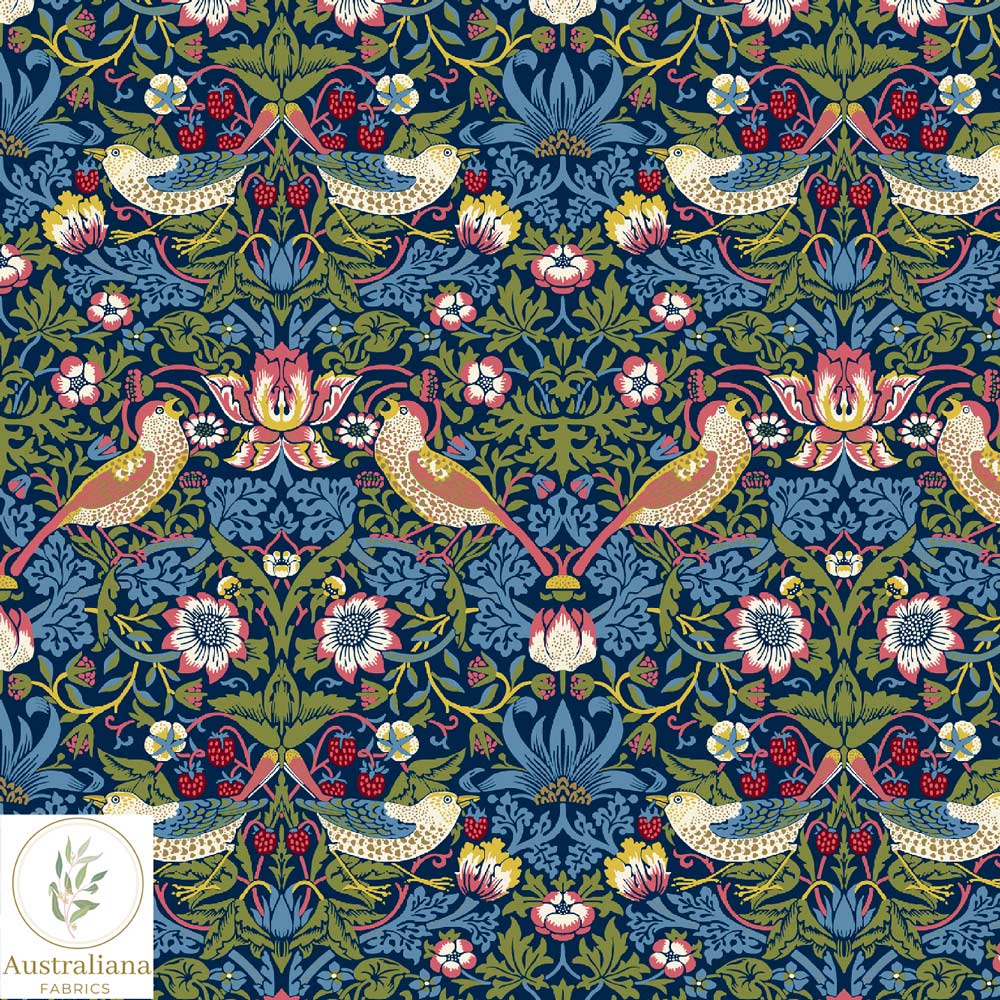 William Morris Strawberry Thief Design – Australiana Fabrics