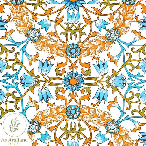 Australiana Fabrics Fabric 1 metre / Cotton Canvas 310 gsm(upholstery) William Morris Victorian Floral Fabric