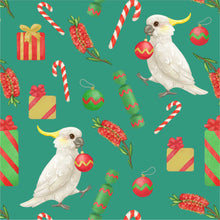 将图片加载到图库查看器，Australiana Fabrics Fabric 1 Metre Cockatoo Jingle Green
