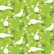 将图片加载到图库查看器，Australiana Fabrics Fabric 1 Metre / Cotton canvas medium Cockatoo fabric Lime Upholstery
