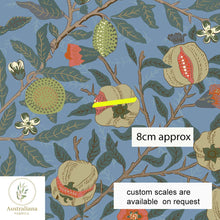 将图片加载到图库查看器，Australiana Fabrics Fabric 1 metre / Cotton Canvas medium / Large William Morris Pomegranate Fruit Upholstery
