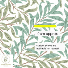 将图片加载到图库查看器，Australiana Fabrics Fabric 1 metre / Cotton Sateen / Large William Morris Willow Bough Traditional
