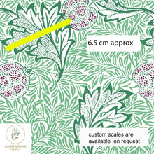 将图片加载到图库查看器，Australiana Fabrics Fabric 1 metre / Cotton Sateen / Medium William Morris Apple Fabric Green
