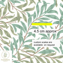 将图片加载到图库查看器，Australiana Fabrics Fabric 1 metre / Cotton Sateen / Small William Morris Willow Bough Traditional
