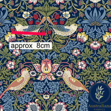 将图片加载到图库查看器，Australiana Fabrics Fabric 1 metre / Linen/Cotton Curtains &amp; Interiors / Large William Morris Strawberry Thief Drapery
