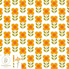 Load image into Gallery viewer, Australiana Fabrics Fabric 1 metre / Premium Woven Cotton 150gsm Retro Floral by Kathrin Legg
