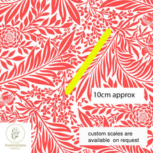 将图片加载到图库查看器，Australiana Fabrics Fabric 1 metre / Premium Woven Cotton / Large William Morris Larkspur Red
