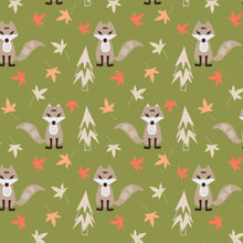 将图片加载到图库查看器，Australiana Fabrics Fabric 1 Metre / Premium woven cotton sateen 150gsm Woodlands Fox Green

