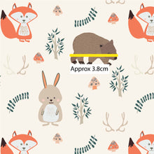 Load image into Gallery viewer, Australiana Fabrics Fabric 1 Metre / Premium woven cotton sateen 150gsm Woodlands Wombat Cream
