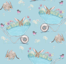 Load image into Gallery viewer, Australiana Fabrics Fabric 1 metre / Woven cotton 150 Bilby &amp; Robins Barrows Blue
