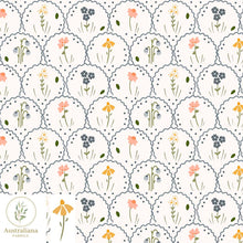 Load image into Gallery viewer, Australiana Fabrics Fabric 50cm / Premium Woven Cotton 150gsm Victorian Wildflowers by Kathrin Legg
