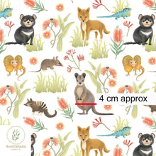 Load image into Gallery viewer, Australiana Fabrics Fabric Aussie Outback Animals - Green, 50cm x 140cm
