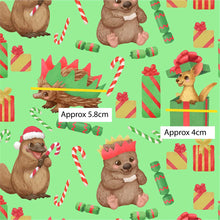 Load image into Gallery viewer, Australiana Fabrics Fabric Australiana Christmas Spirit Fabric Green

