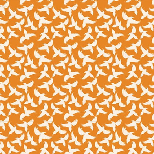 Australiana Fabrics Fabric Bird Swoop Silhouette in Orange