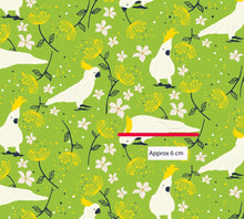 将图片加载到图库查看器，Australiana Fabrics Fabric Cockatoo fabric Lime
