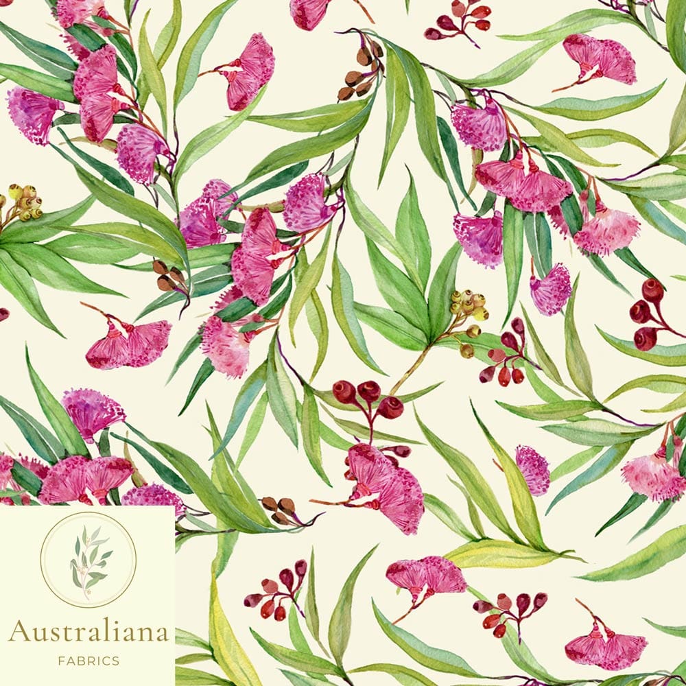 Australiana Fabrics Fabric Cotton Sateen / 1 metre Bush Blossoms
