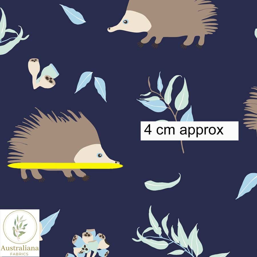 Australiana Fabrics Fabric Echidna Fabric Navy