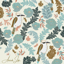 Load image into Gallery viewer, Australiana Fabrics Fabric Elegant Kookaburra Cream
