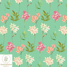 将图片加载到图库查看器，Australiana Fabrics Fabric Floral Song Aqua
