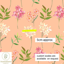 Load image into Gallery viewer, Australiana Fabrics Fabric Floral Song Peach Fuzz
