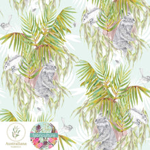将图片加载到图库查看器，Australiana Fabrics Fabric Forest Canopy Koala and Mahogany Glider by Fabriculture
