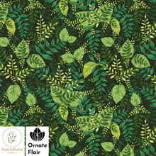 Load image into Gallery viewer, Australiana Fabrics Fabric Green Fern Foliage by Ornate Flair
