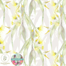 将图片加载到图库查看器，Australiana Fabrics Fabric Gum Blossoms Yellow by Fabriculture

