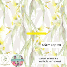 将图片加载到图库查看器，Australiana Fabrics Fabric Gum Blossoms Yellow by Fabriculture
