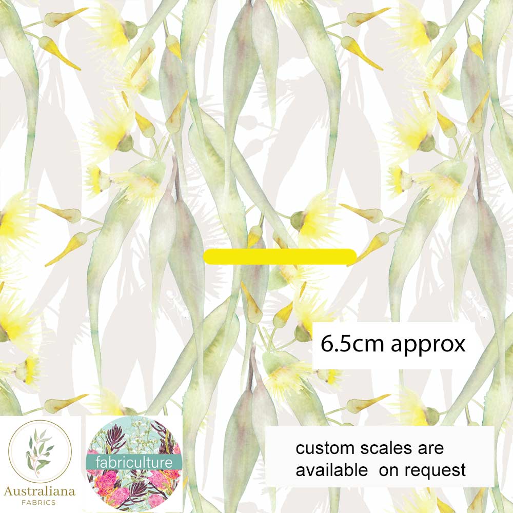 Australiana Fabrics Fabric Gum Blossoms Yellow by Fabriculture