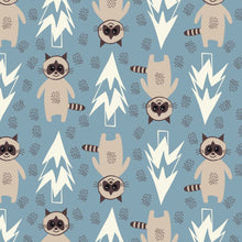 Load image into Gallery viewer, Australiana Fabrics Fabric Hello Racoon Remnant 100cm  x 150cm - COTTON CANVAS 370gsm
