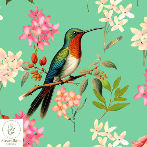 Australiana Fabrics Fabric Hummingbird Song Floral