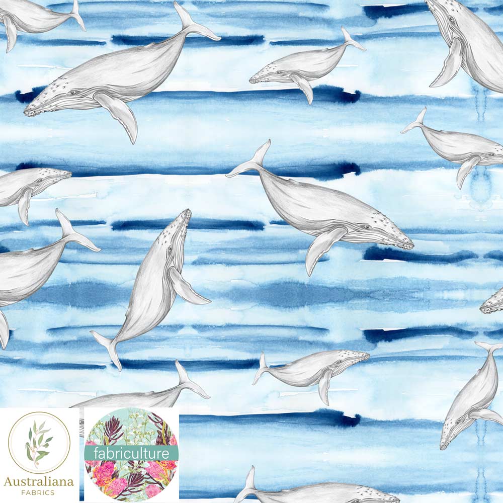 Australiana Fabrics Fabric Humpback Whale Nursery by Fabriculture