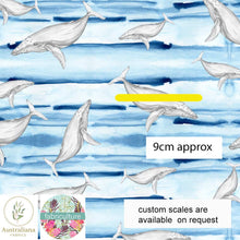 将图片加载到图库查看器，Australiana Fabrics Fabric Humpback Whale Nursery by Fabriculture
