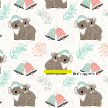 Load image into Gallery viewer, Australiana Fabrics Fabric Koala Christmas fabric by Amanda Joy
