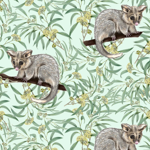 Australiana Fabrics Fabric Mid Weight Woven Cotton 150gsm / Length 50cm (Cut Continuous) Sweet Ring Tail Possum