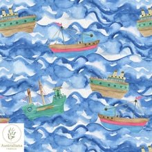 Load image into Gallery viewer, Australiana Fabrics Fabric Nautical Boats
