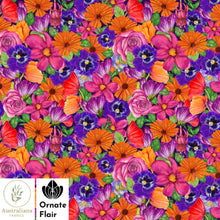 Load image into Gallery viewer, Australiana Fabrics Fabric Pansy &amp; Floral Bouquet by Ornate Flair
