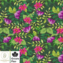 Load image into Gallery viewer, Australiana Fabrics Fabric Pink &amp; Purple Blooms by Ornate Flair
