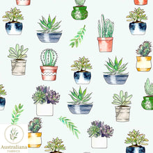 Load image into Gallery viewer, Australiana Fabrics Fabric Potted Cactus Succulents
