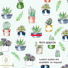 Load image into Gallery viewer, Australiana Fabrics Fabric Potted Cactus Succulents
