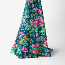 将图片加载到图库查看器，Australiana Fabrics Fabric Premium quality Woven Cotton 150 gsm / Length 50cm (Cut Continuous) / Garden Party on Blue Garden Party by Carolyn Quan
