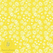 将图片加载到图库查看器，Australiana Fabrics Fabric Premium Quality Woven Cotton sateen 150gsm / 1 Metre Little Wattle Yellow
