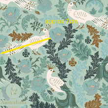 Load image into Gallery viewer, Australiana Fabrics Fabric Premium Quality Woven Cotton Sateen 150gsm / 1 Metre Peacock Garden
