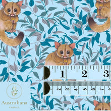 Load image into Gallery viewer, Australiana Fabrics Fabric Premium Quality Woven Cotton Sateen 150gsm / 1 Metre Possum Magic Blue
