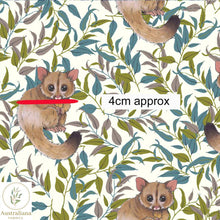 Load image into Gallery viewer, Australiana Fabrics Fabric Premium Quality Woven Cotton Sateen 150gsm / 1 Metre Possum Magic Cream
