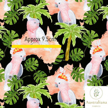 将图片加载到图库查看器，Australiana Fabrics Fabric Tropical Galah &amp; Major Mitchells
