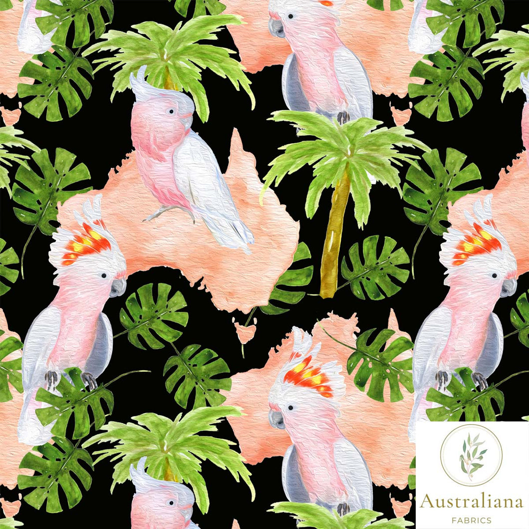 Australiana Fabrics Fabric Tropical Galah & Major Mitchells