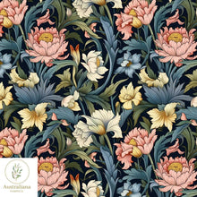 将图片加载到图库查看器，Australiana Fabrics Fabric Victorian Era Vintage Floral III
