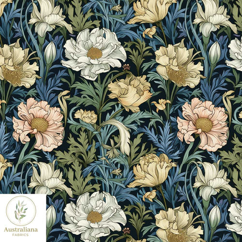 Australiana Fabrics Fabric Victorian Era Vintage Floral IV