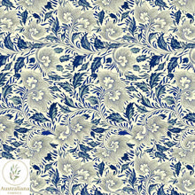 Load image into Gallery viewer, Australiana Fabrics Fabric Vintage Blue Flowers Soft Furnishings &amp; Upholstery Fabric
